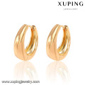 Pendiente de aro plateado oro de la manera 18K de la joyería 26933-Xuping con precio de la promoción